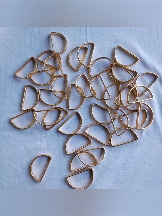 Source Unknown Other - Set Of 37 Gold Tone Jewelry Making D Rings
